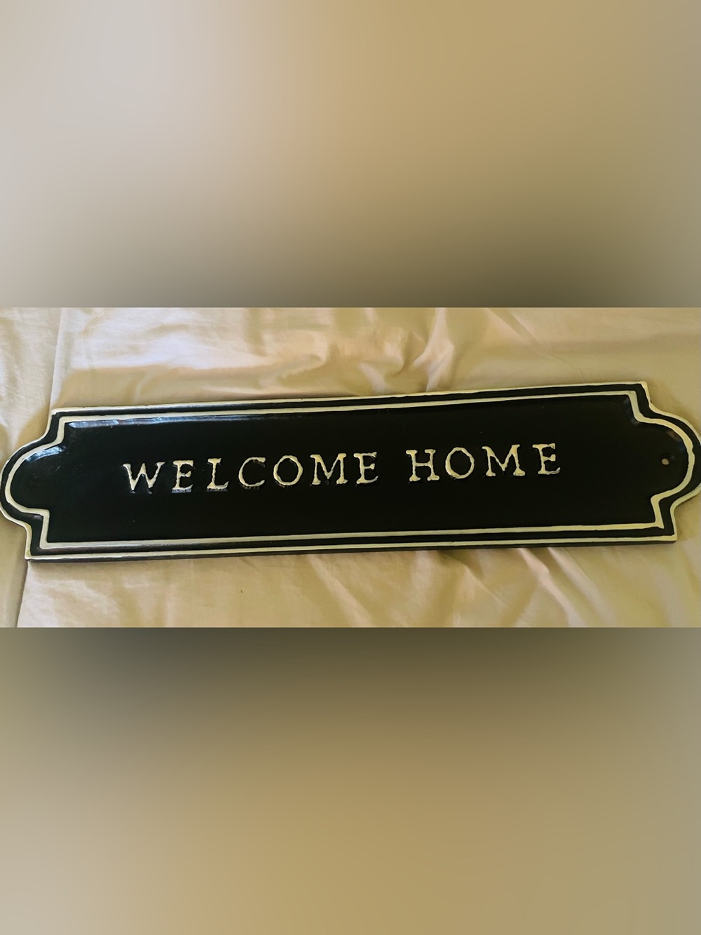 Welcome Home Black and White Decorative Sign